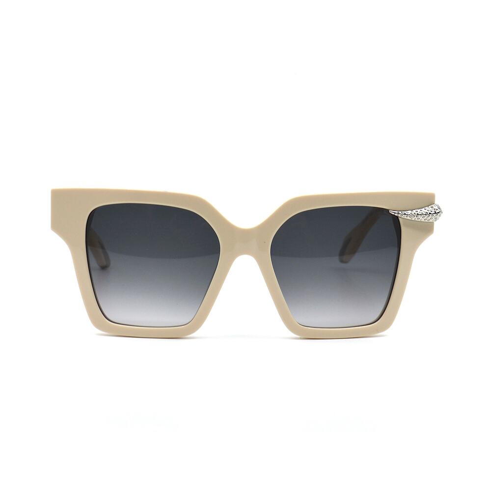 NEW ROBERTO CAVALLI SRC002S 09X7 IVORY GREY GRADIENT AUTHENTIC SUNGLASSES - Picture 2 of 12
